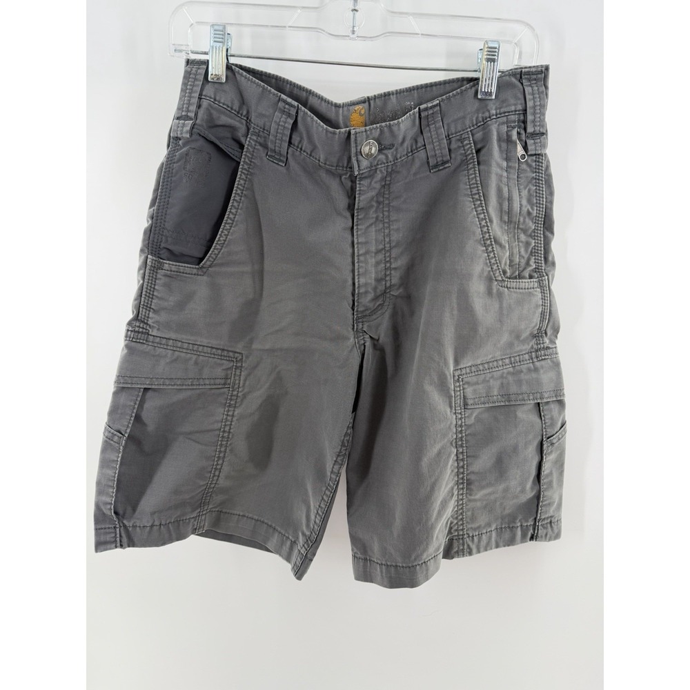 Carhartt Mens Cargo Utility Shorts Size 30 Relaxed Fit Gray